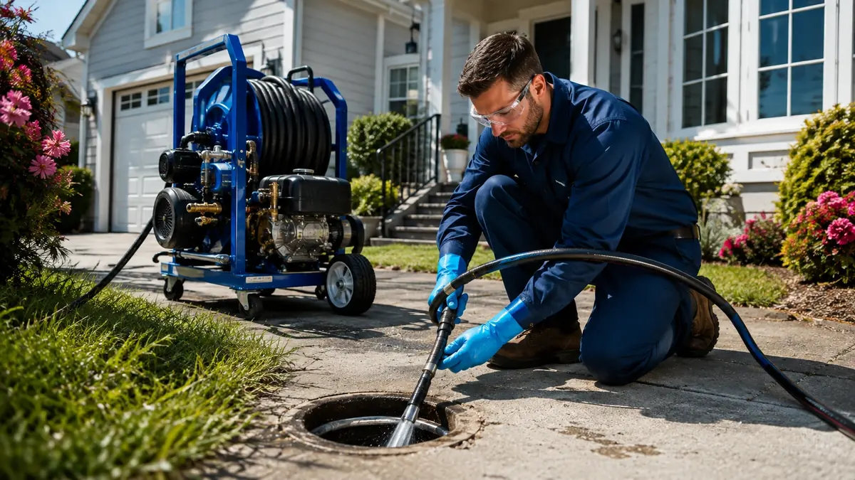 Residential Hydro Jet Drain Cleaning in Maywood