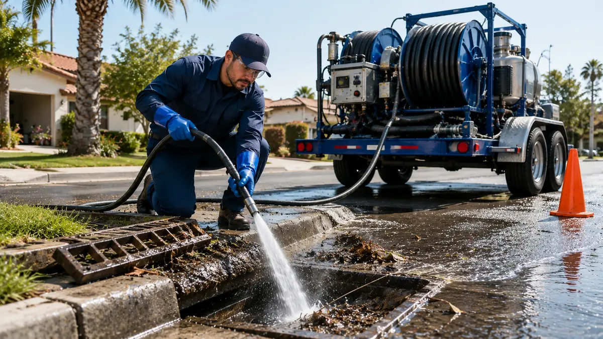 Storm Drain Hydro Jet Cleaning in Maywood
